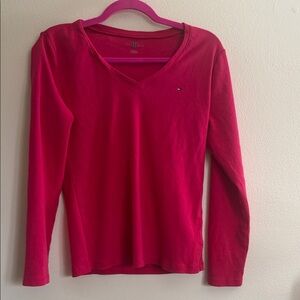 Tommy Hilfiger Women's Crimson Long Sleeve Top